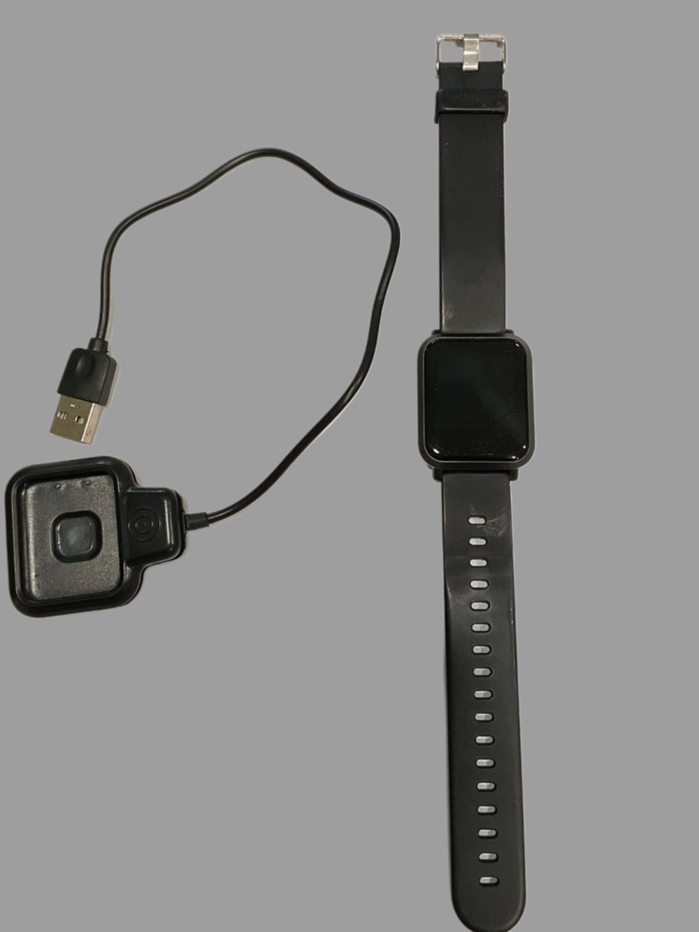 iTOUCH AIR 2S Black Smartwatch with USB Charging Cable